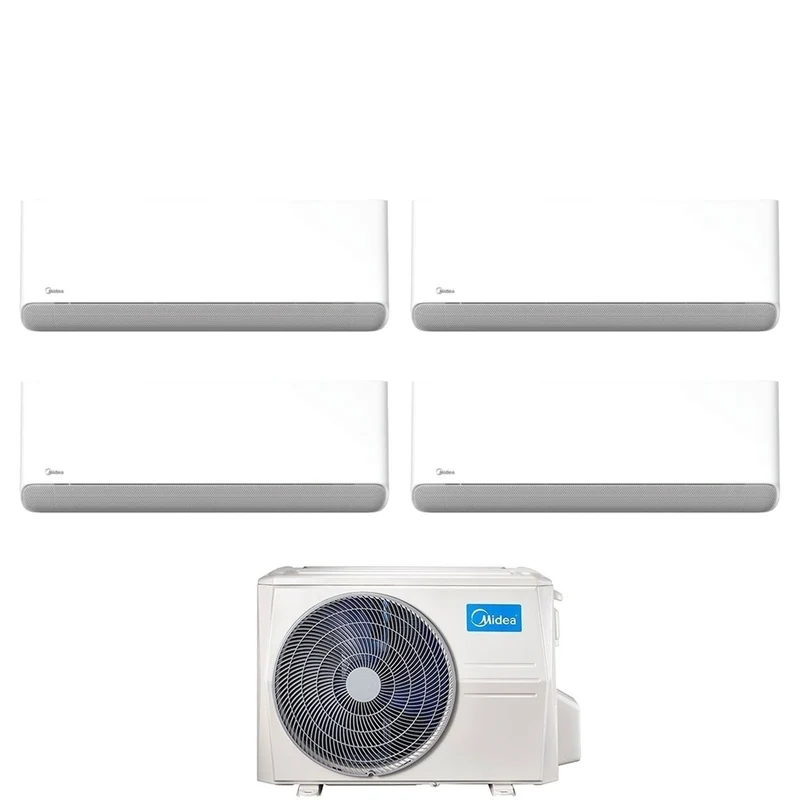 Climatiseur quadri-split Midea Breezeless E 9+9+9+9 avec Wi-Fi intégré M4OE-28HFN8-Q R-32