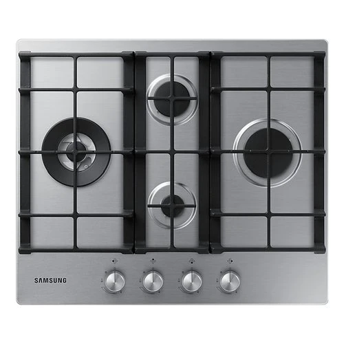 Plaque de cuisson à gaz 4 brûleurs Samsung NA64H3031BS (L60 x P51) en acier inoxydable