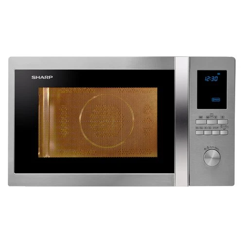 Four à micro-ondes combiné Sharp R982STWE 42 litres 1000 W (H 82,8 x L 140,6 x P 140,9 cm) avec grille en acier inoxydable