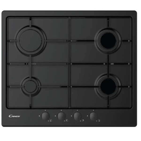 Plaque de cuisson à gaz 4 brûleurs Candy Idea CHW6BRBB (L59,5 x P51) Noire