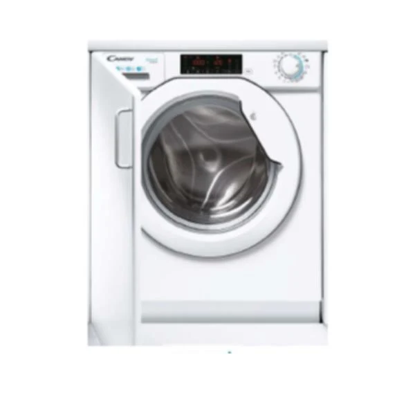 Lave-linge encastrable à chargement frontal Candy CBW 27D1E-S, 7 kg, Classe D, 1200 tr/min (H 82 x L 60 x P 47 cm), capteur intelligent, détecteur de poids.