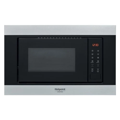Micro-ondes encastrable Hotpoint MF20S IX, 20 litres, 800 W (H 99 x L 151 x P 89 cm), acier inoxydable et noir