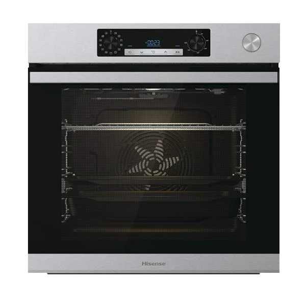 Four électrique à chaleur tournante Hisense BSA66226AX 77 litres, classe A (H 151 x L 151 x P 142 cm), nettoyage à l'eau, cavité XXL, acier inoxydable