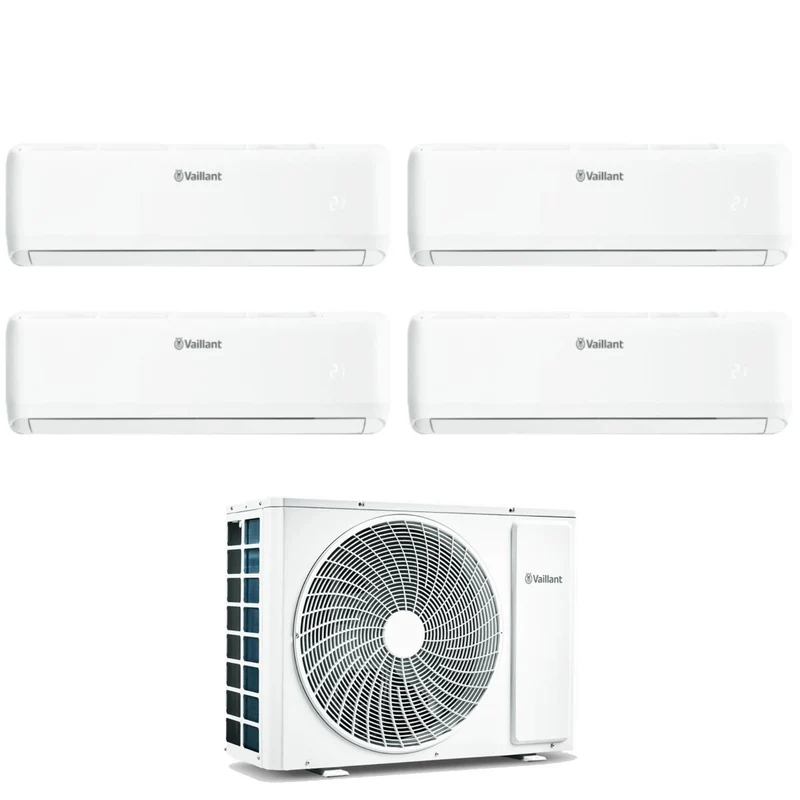 Climatiseur quadri-split inverter Vaillant CLIMAVAIR PRO série 7+9+12+12 avec VAM1-080A4NO R-32 Wi-Fi intégré 7000+9000+12000+12000