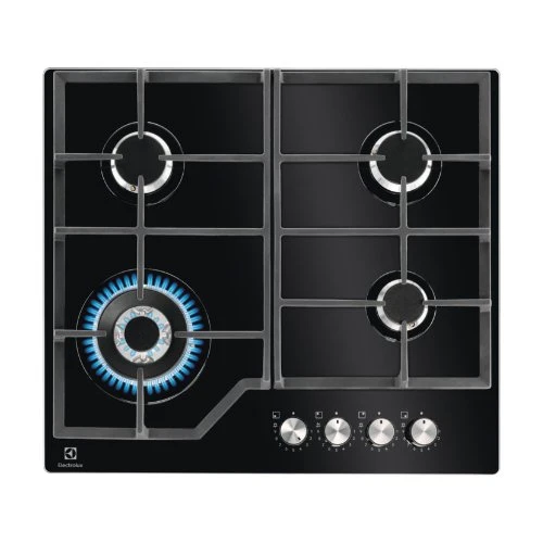 Plaque de cuisson à gaz 4 brûleurs Electrolux série 600 KGG64362K (L 59 x P 52 cm) noire