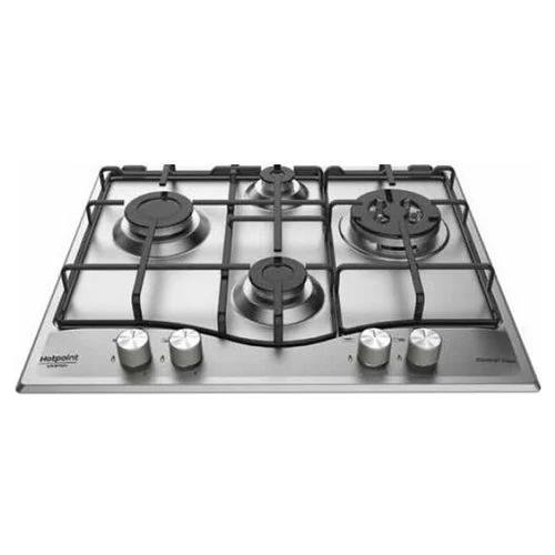 Plaque de cuisson à gaz 4 brûleurs Hotpoint PCN 642 T/IX/HA (L59 x P51) en acier inoxydable