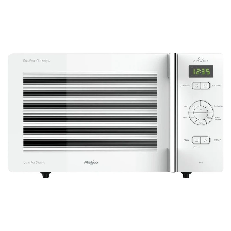 Four à micro-ondes Whirlpool Chef Plus MCP 345 WH 25 litres (H 76,5 x L 132 x P 108 cm) avec grill, blanc