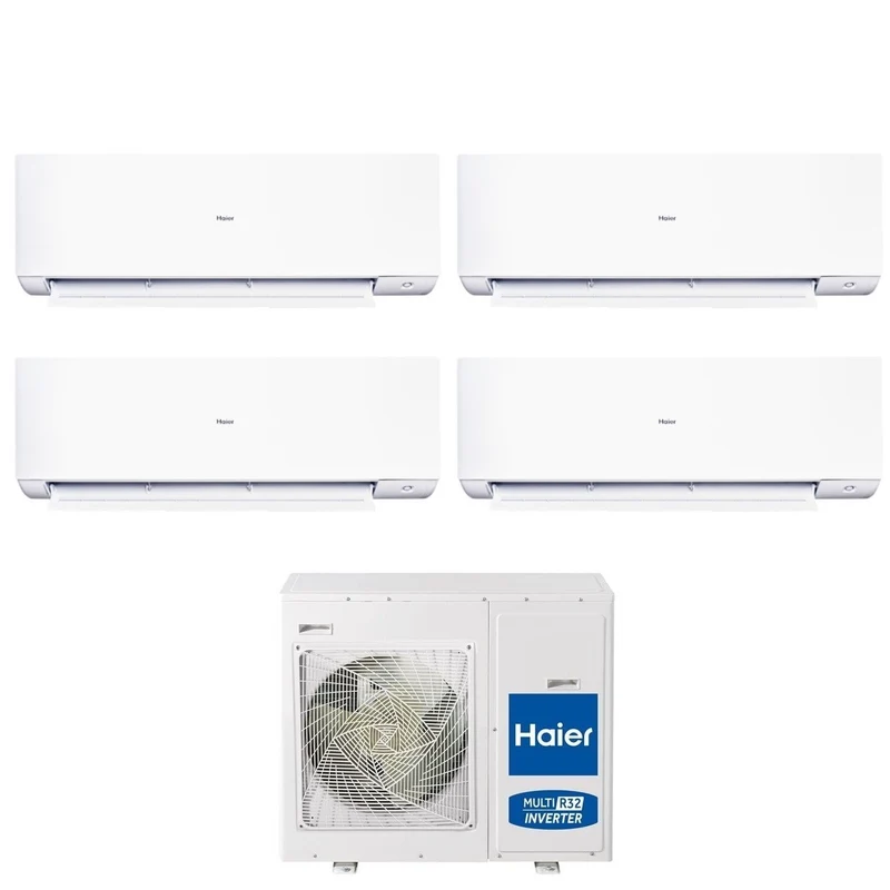 Climatiseur quadri-split Haier Expert 9+9+9+15 avec 5U105S2SS5FA R-32 Wi-Fi intégré