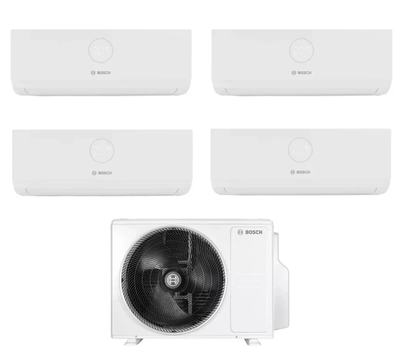 Climatiseur quadri-split Bosch CLIMATE 3000i 7+9+9+12 avec CL5000M 105/4 E R-32 Wi-Fi en option