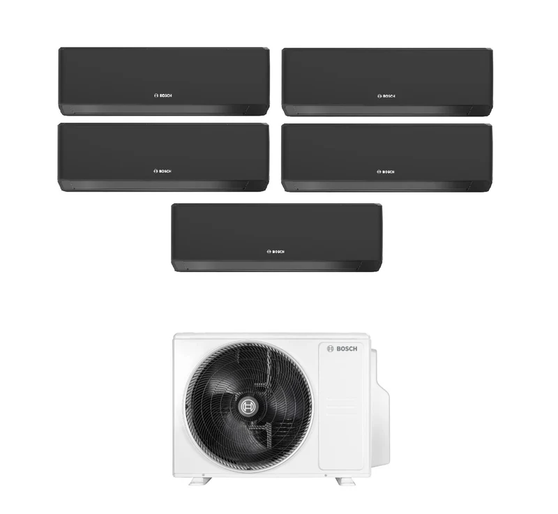 Condizionatore Penta Split Bosch CLIMATE 7000i Black 9+9+9+12+12 con 5000M 125/5 E R-32 Wi-Fi Integrato