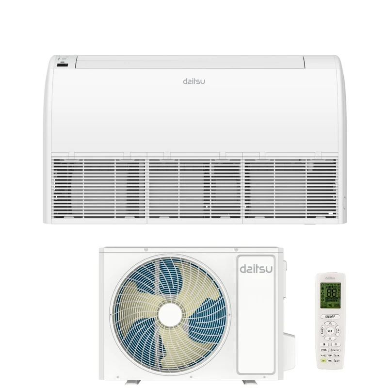 Climatiseur triphasé Daitsu ABD36TKDBS 36 000 BTU, fonctionnant au R-32, pour plafond ou sol, avec Wi-Fi et télécommande en option.