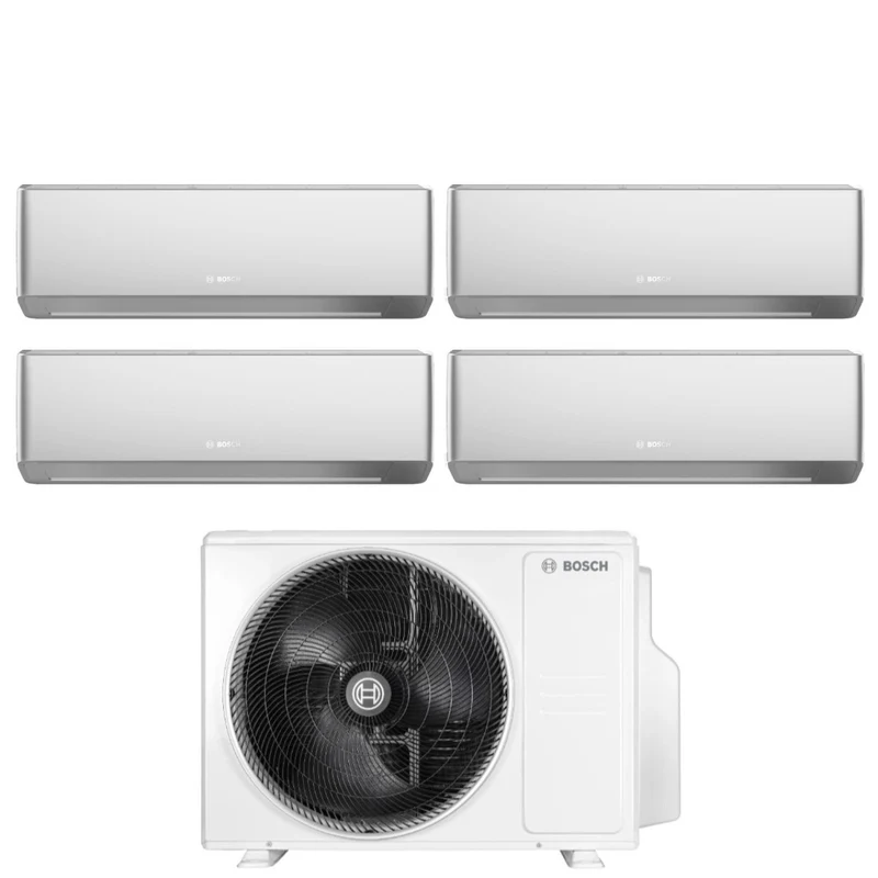 Climatiseur quadri-split Bosch CLIMATE 7000i SILVER 7+9+12+12 Quadri avec Wi-Fi intégré 5000M 105/4 E R-32