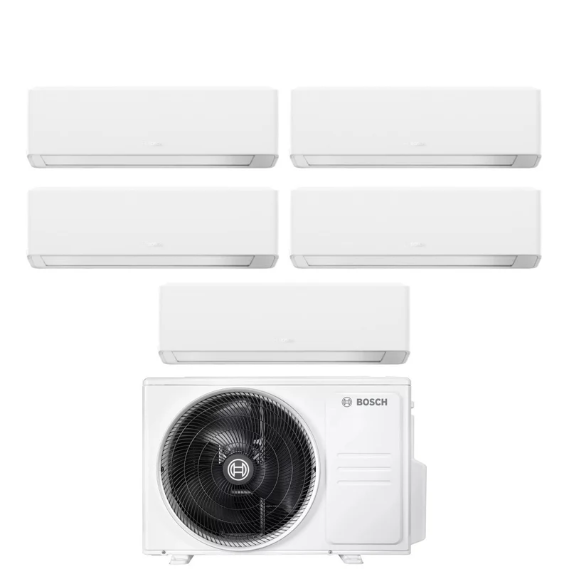 Climatiseur penta-split Bosch CLIMATE 7000i BLANC 9+9+9+9+12 Penta avec Wi-Fi intégré 5000M 105/4 E R-32