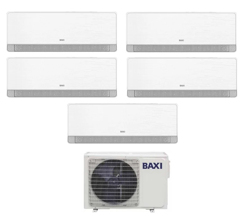 Climatiseur penta-split Baxi SIDERA 9+9+9+9+12 avec Wi-Fi intégré LSGT125-5M R-32