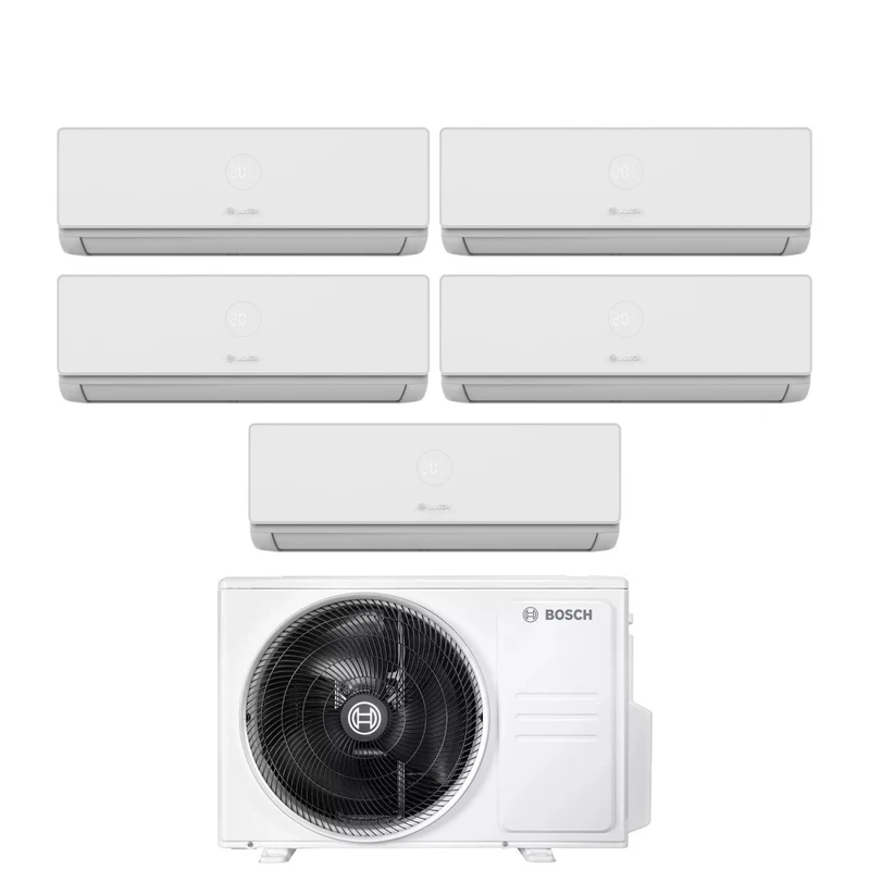 Climatiseur penta-split Bosch CLIMATE 4000i 9+9+9+12+12 Penta avec 5000M 125/5 E R-32 et Wi-Fi en option