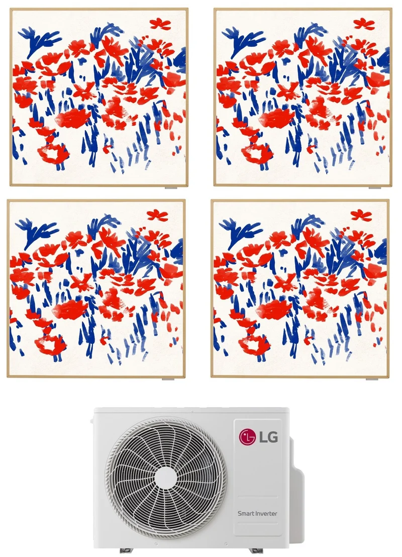 Climatiseur LG Quad Split Inverter ARTCOOL GALLERY PHOTO 9+9+9+12 avec MU4R25 R-32 Wi-Fi intégré