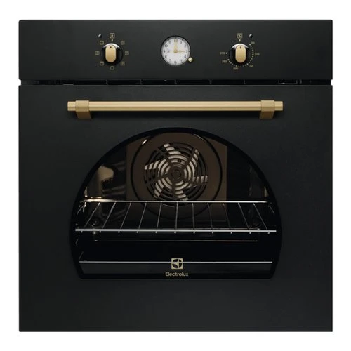Four électrique à chaleur tournante Electrolux série 600 FR65G Surroundcook 72 litres, classe A (2021), AquaClean (H 150 x L 151 x P 144 cm), noir mat