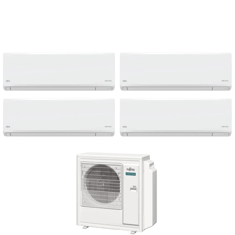 Climatiseur Fujitsu Quadri Split Inverter KN AIRSTAGE 7+7+7+9 avec Wi-Fi intégré AOEG30KBTA4 R-32