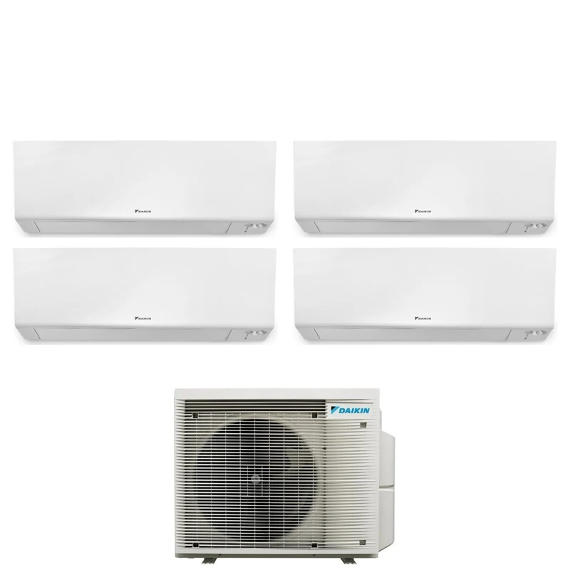 Climatiseur mural Daikin Bluevolution Quadri Split Inverter série FTXM/R PERFERA 12+12+12+12 avec 4 MXM80A R-32, Wi-Fi intégré, 12 000 BTU/h, garantie italienne