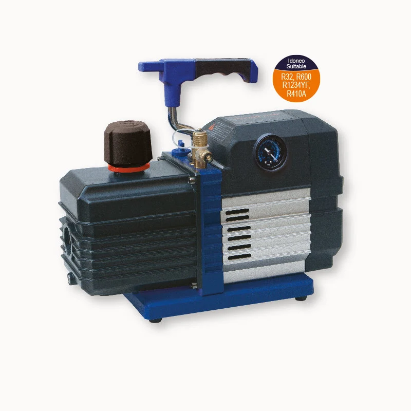 Pompe à vide intelligente KLIMALINE 80 L/min avec manomètre à vide intégré et électrovanne pour tous les gaz réfrigérants