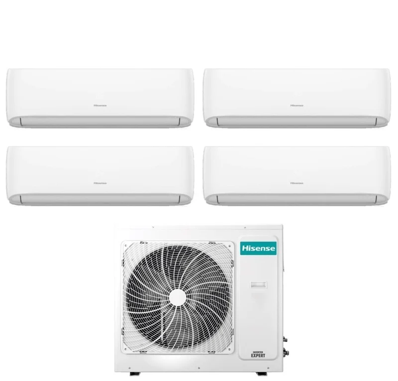OFFRES SPÉCIALES Climatiseur quadri-split inverter Hisense série HI-COMFORT 9+9+9+9 avec 4AMW105U4RAA R-32 et Wi-Fi intégré 9000+9000+9000+9000 – Neuf