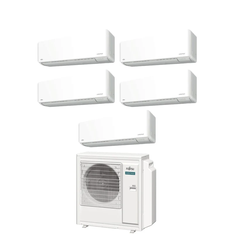 Climatiseur penta-split inverter Fujitsu série KM AIRSTAGE 9+9+9+9+9 avec AOEG36KBTA5 R-32 et Wi-Fi intégré 9000+9000+9000+9000+9000