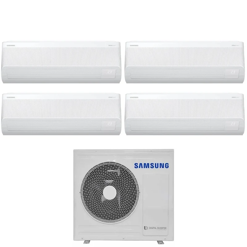 Climatiseur Samsung Quad Split Inverter WINDFREE AVANT série S2 9+9+9+12 avec AJ080TXJ4KG R-32 Wi-Fi intégré 9000+9000+9000+12000