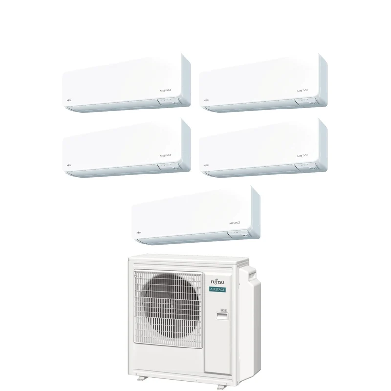 Climatiseur penta-split inverter Fujitsu série KG AIRSTAGE 9+9+9+9+12 avec AOEG36KBTA5 R-32 Wi-Fi intégré 9000+9000+9000+9000+12000