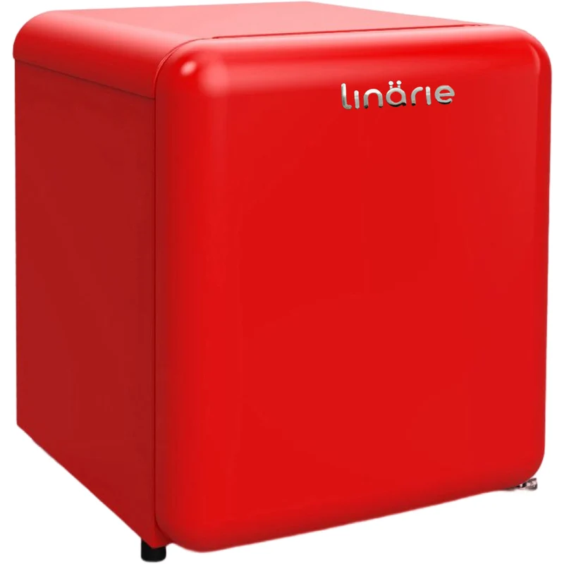LINARIE | Chatel Mini réfrigérateur rétro rouge 48L avec compartiment congélateur intégré LK48MBRED