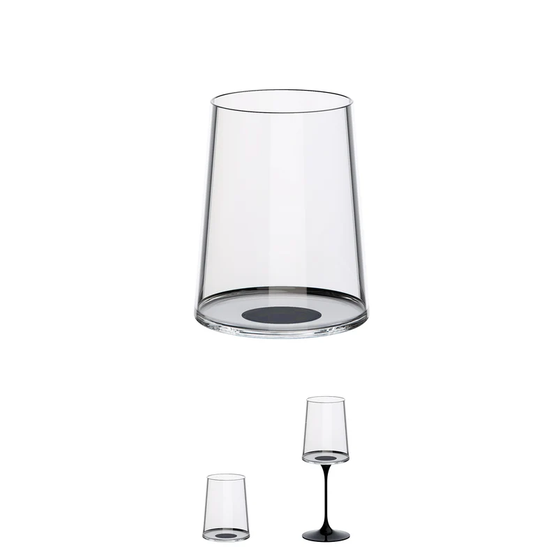 Splitglass - Set 2 verres à eau / vin blanc - noir