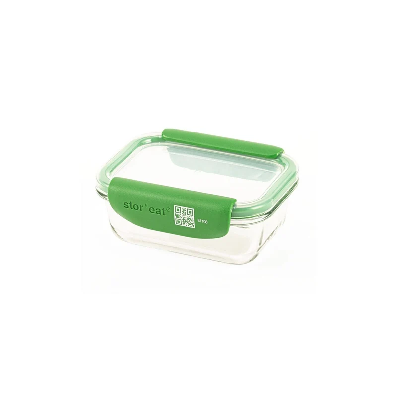 Boîte de conservation rectangulaire en verre - Connectées - Stor'eat