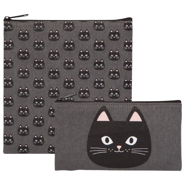 ENS. (2) POCHETTES "CHAT" DANICA