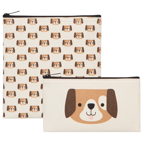ENS. (2) POCHETTES "CHIENS" DANICA