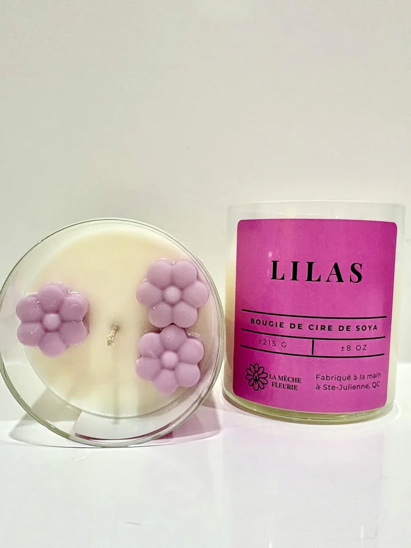 CHANDELLE LILAS LA MECHE FLEURIE