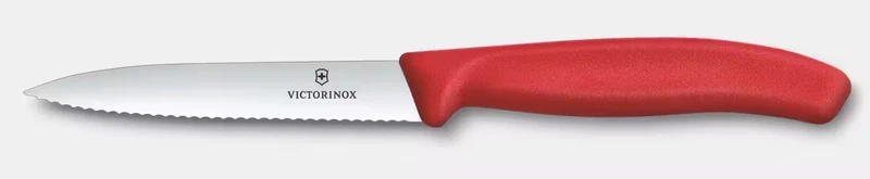 COUTEAU DENTELÉ 4" ROUGE VICTORINOX