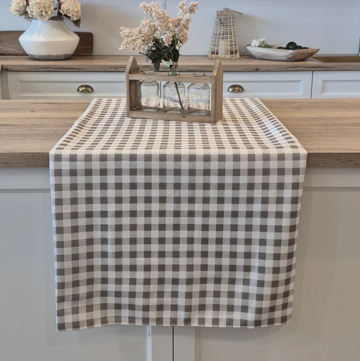 NAPPE 60" X 90" "VICHY GRISE" BRUNELLI