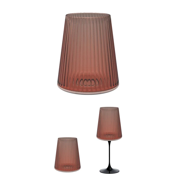 SplitGlass Easy - Verre à eau / vin rouge - rouge