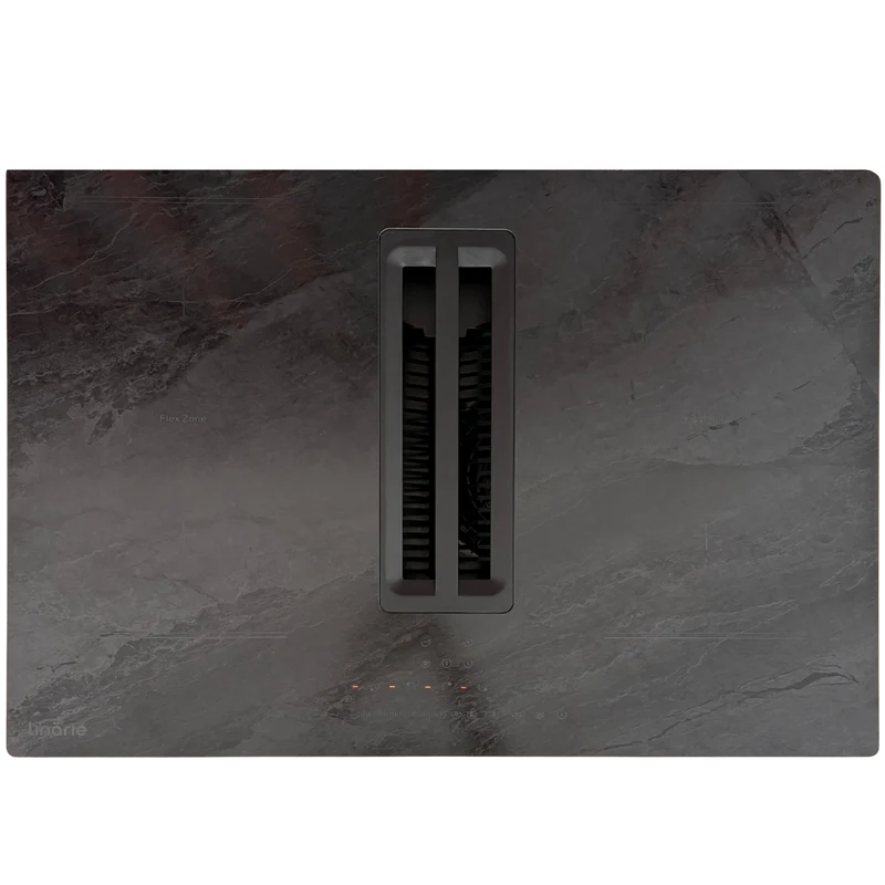 LINARIE | TABLE INDUCTION ASPIRANTE LIN90DAI1F2ZMARBLE VITTEL 4 FOYERS DONT 2 FLEX ZONE - ENCASTRABLE 77CM