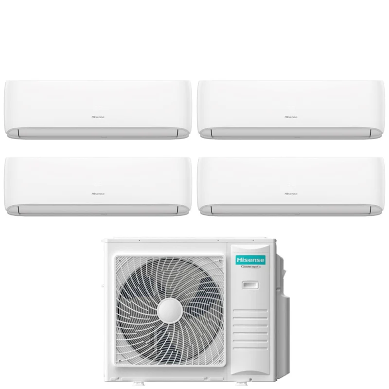 Climatiseur quadri-split Hisense Hi-Comfort 9+9+9+12 avec Wi-Fi intégré 4AMW81U4RJC R-32