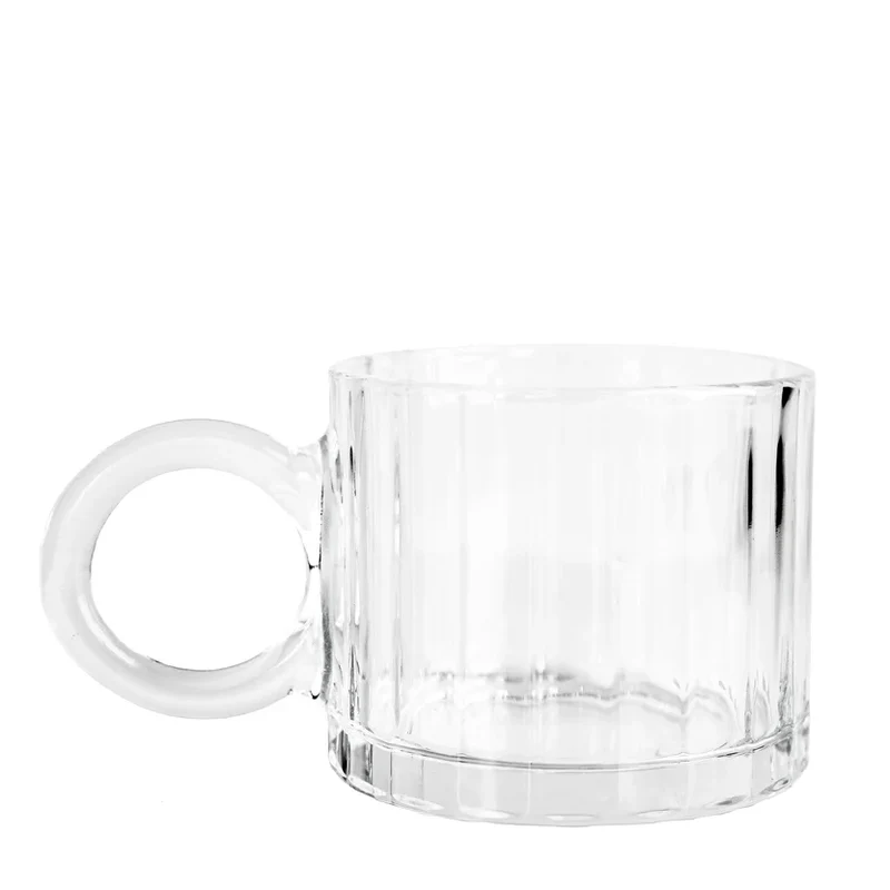 TASSE EN VERRE POIGNÉE RONDE KO&CO