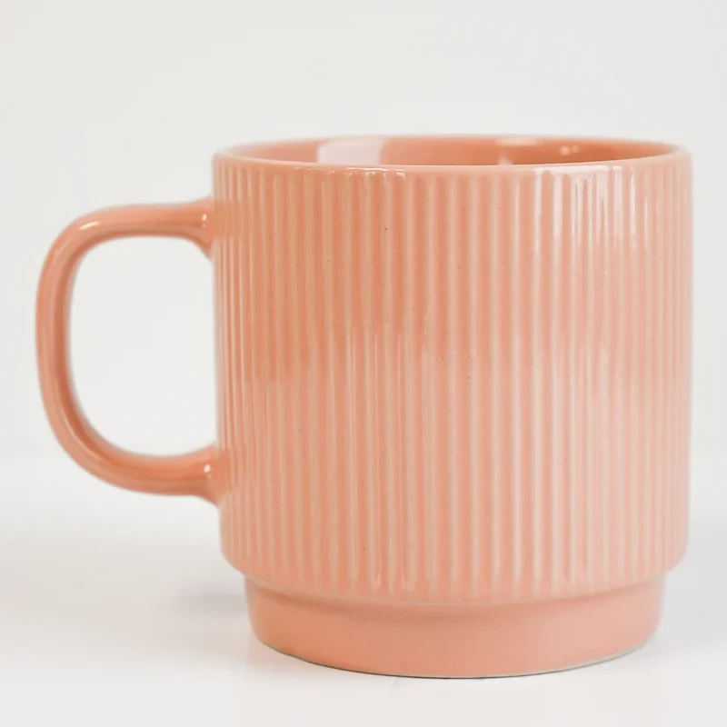 TASSE STRIÉE & EMPILABLE ROSE KO&CO