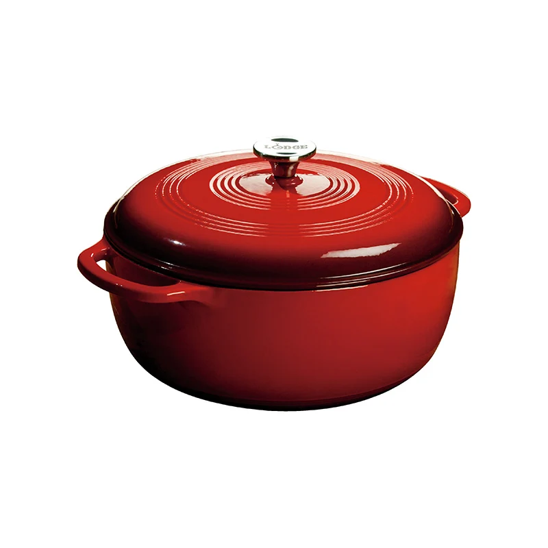 COCOTTE EN FONTE ÉMAILLÉE 7.8 QT. ROUGE LODGE