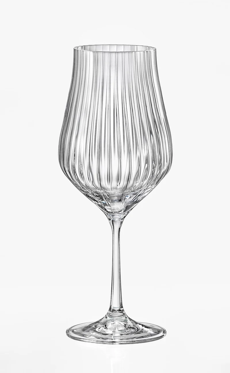 ENS. (6) COUPES À VIN ROUGE 450 ML. "TULIPA OPTIC" DAVID SHA