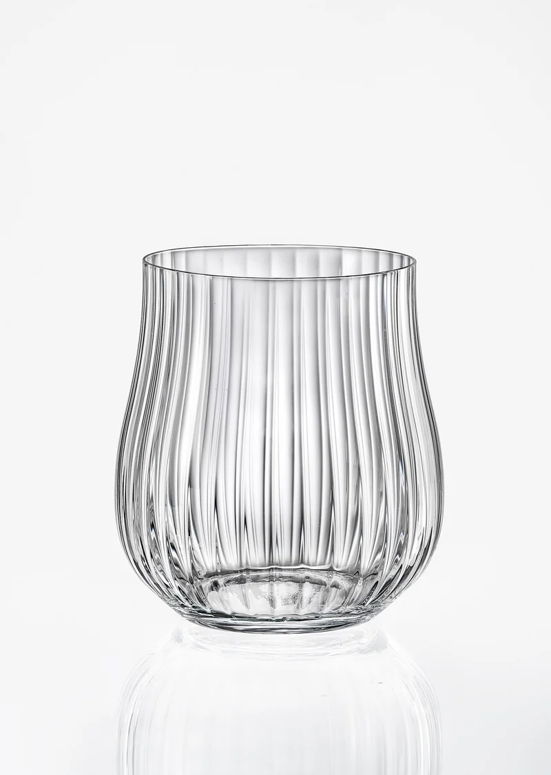 ENS. (6) VERRES TUMBLER 350 ML. "TULIPA OPTIC" DAVID SHAW