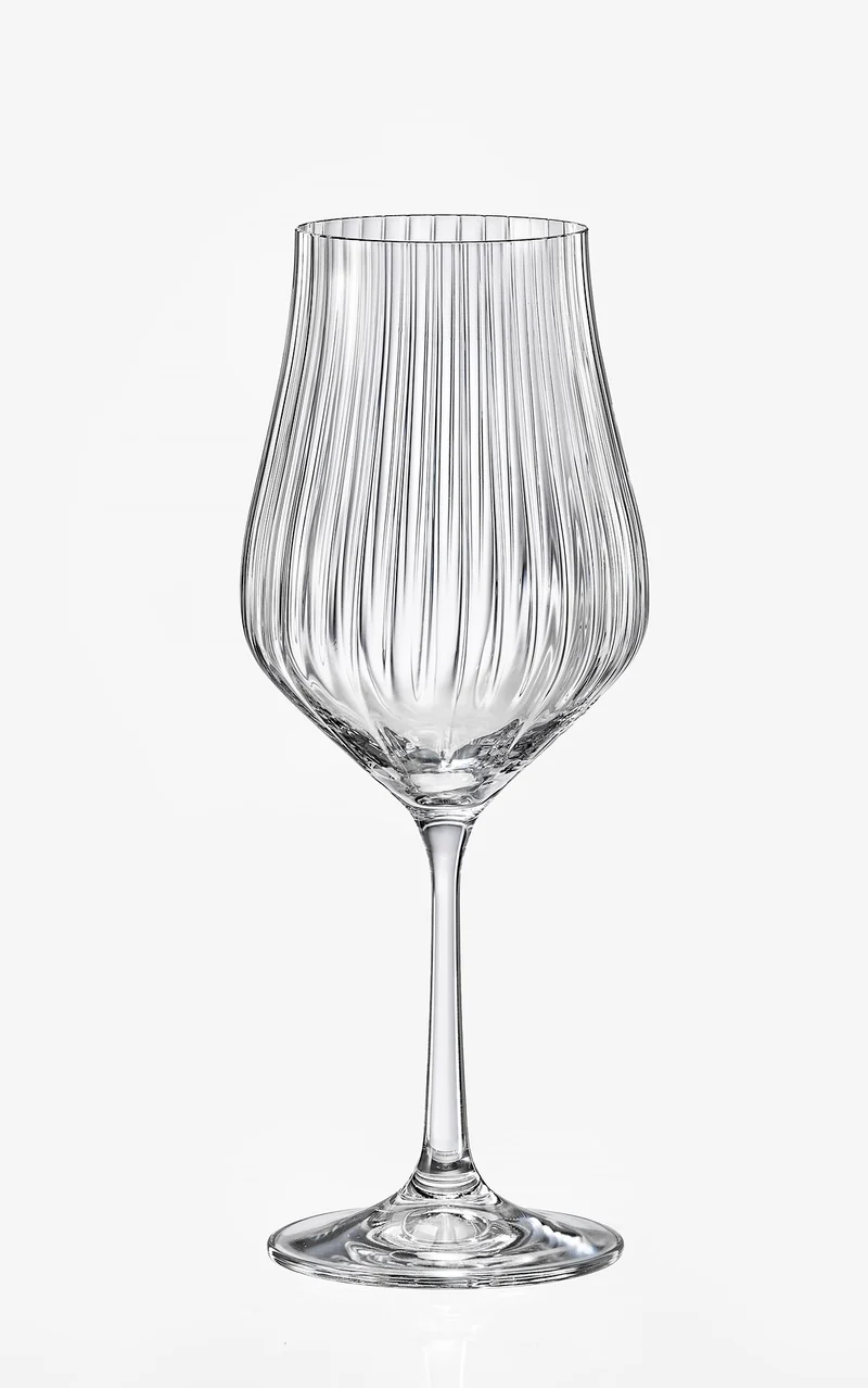 ENS. (6) COUPES À VIN BLANC 350 ML. "TULIPA OPTIC" DAVID SHA