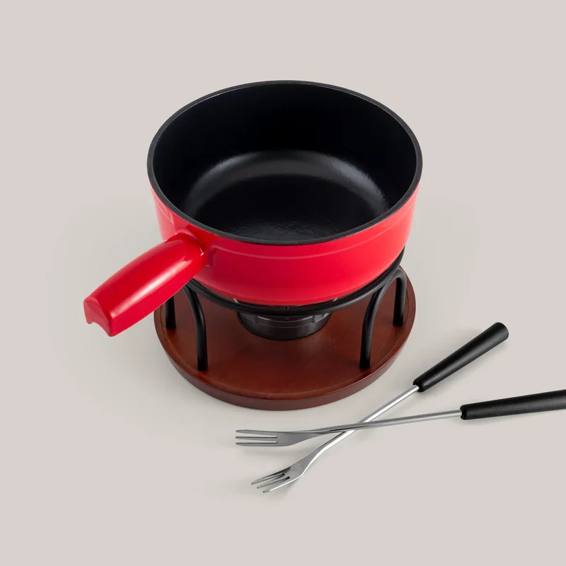 ENSEMBLE FONDUE FROMAGE TICINO ROUGE SWISSMAR