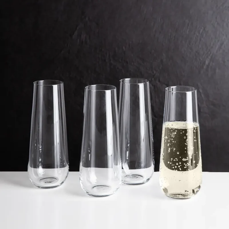 ENS 4 FLÛTES À CHAMPAGNE SANS PIED TRUDEAU