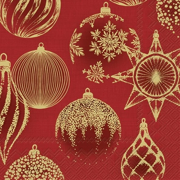 PQT (20) SERVIETTES "BRILLANTES ROUGES" CARSIM
