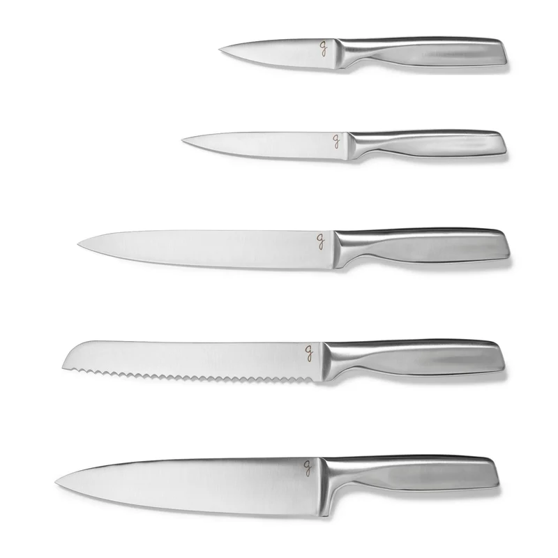 ENS. (5) COUTEAUX ACIER INOX. SARFRIT
