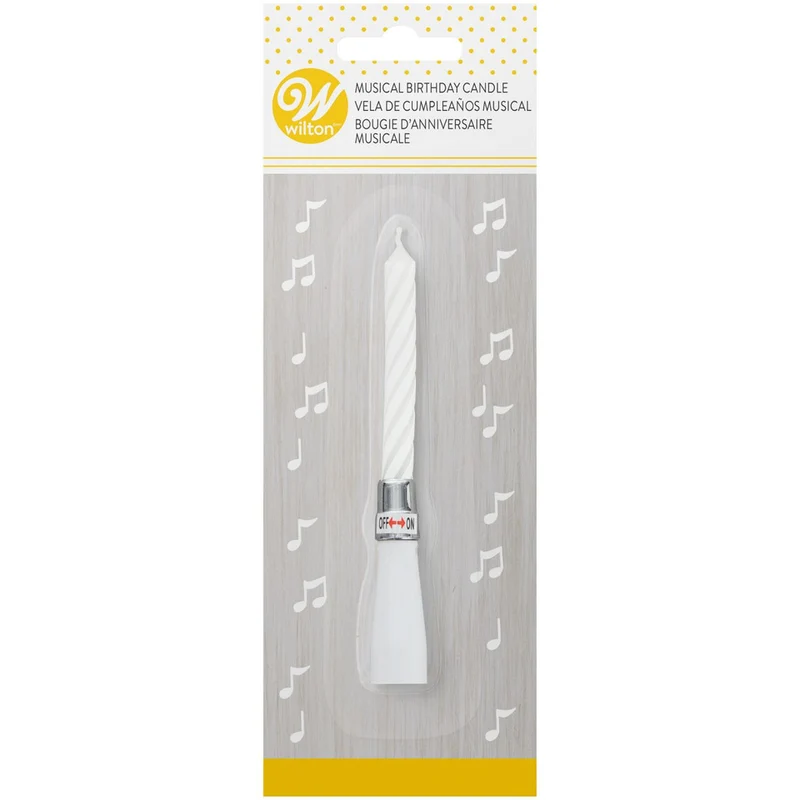 CHANDELLE MUSICALE BLANCHE WILTON